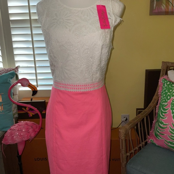 Lilly Pulitzer NWT Sharice Stretch Shift Dress Lillys Coral Size 10 - Picture 11 of 15